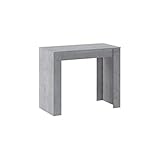 Skraut Home - Mesa Consola Extensible hasta 140 cm - Dimensiones Cerrada: 78 x 90 x 50 cm - Material Resistente - Cemento - Ideal para tu Comedor, Salón o...