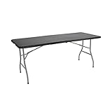 Mesa Catering Plegable Rectangular Portatil de 180 cm | GH91 | Mesa Multiusos: Camping, Eventos en Espacios Exteriores o Interiores | Mesa Resina y Patas...