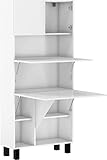 Estantes de escritorio plegables HOMI para oficina, mesa de pared, mesa para ordenador portátil, mesa plegable (blanco mate)