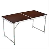 Qivor Mesa Plegable de 1,2 m - Rectangular - Súper Resistente, Altura Ajustable de Tres velocidades, Mesa Plegable para Picnic al Aire Libre (Color :...