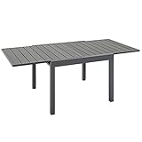 Outsunny Mesa de Jardín Extensible de Aluminio Mesa de Comedor para Exterior para 4-6 Personas Carga MAX. 70 kg para Patio Terraza Balcón 90-180x90x73 cm...