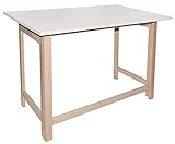 Mesa Escritorio Plegable de Madera Blanca (100 x 60 cm)