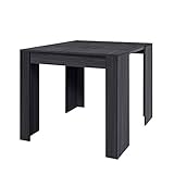 Mesa de Comedor, Consola, Mesa Extensible, Mesa para Salon recibidor o Cocina, Acabado en Gris Ceniza, Medidas: 50-235 cm (Largo) x 90 cm (Ancho) x 78 cm...