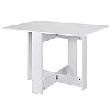 Mesa Plegable Contemporánea con 2 Solapas Plegables, Tablero de Partículas de Melamina, Mesa de Comedor Plegable Mesa de Madera con 2 Solapas (103 * 76 *...