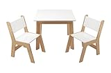 ARDITEX AR50613 Set de Mesa (60x60x48cm) y 2 Sillas (43x43x55cm) de Madera Kids