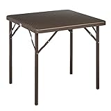 PAPILLON 8043801 Mesa Plegable Cuadrada Marron 78x78x72 cm, Resina, Multicolor, X-Large