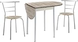 MOMMA HOME Conjunto Mesa Cocina Extensible y 2 Sillas - Mesa Comedor Extensible, Mesa Cocina Plegable, Conjunto Mesa y Sillas Cocina, Mesa Extensible,...