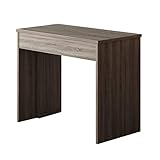 Mesa de Comedor Extensible, Consola Extensible, Mesa Multiposición, Acabado en Color Roble Oscuro, Medidas: 90 cm (Ancho) x 50-300 cm (Largo) x 78 cm...