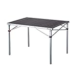 KingCamp Mesa Plegable Camping Enrollable de Aluminio Mesa Plegable Portatil Camping con Bolsa de Transporte Mesa Picnic Escritorio 107 x 70cm Soporte de...