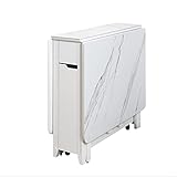 Mesa de Cocina Extensible Que Ahorra Espacio, Mesa abatible, Mesa de Comedor Plegable versátil con Ruedas, Mesa móvil de 1,2 m para Comedor, Cocina