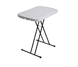 Mesa auxiliar plegable ajustable en altura 66 x 46 x 61-71 cm