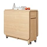Mesa De Comedor Plegable, Mesa De Comedor Extensible, Mesa De Cocina De Madera Maciza, Mesa De Comedor Plegable Compacta Que Ahorra Espacio, Mesa Abatible...