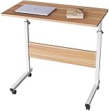 Mesa Auxiliar con Rueda Mesa portátil con sujeción para Tablet Mesa Ajustable para Tableta Multifuncional para Sofá/Cama/Escritorio (Rueda-M)