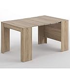 Habitdesign Mesa de Comedor, Consola, Mesa Extensible, Mesa para Salon recibidor o Cocina, Acabado en Roble Canadian, Medidas: 50-235 cm (Largo) x 90 cm...