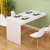 Mesa Plegable de Pared Mesa plegable desplegable montada en la pared, mesa de comedor plegable, escritorio convertible, mesa de pared invisible para...