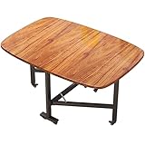 Mesa De Comedor Plegable, Mesa De Cocina De Hoja Abatible, Escritorio Multifunción Extensible De Madera, Mesa De Comedor Móvil Que Ahorra Espacio con 6...