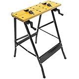 PrimeMatik - Banco de Trabajo con mordaza Ajustable. Mesa Plegable para Bricolaje. 100 Kg