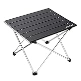 Ledeak Portatiles Plegable Ultraligero Mesa de Camping con Superficie de Aluminio con Bolsa de Transporte, para al Aire Libre, Picnic, Playa, Senderismo,...